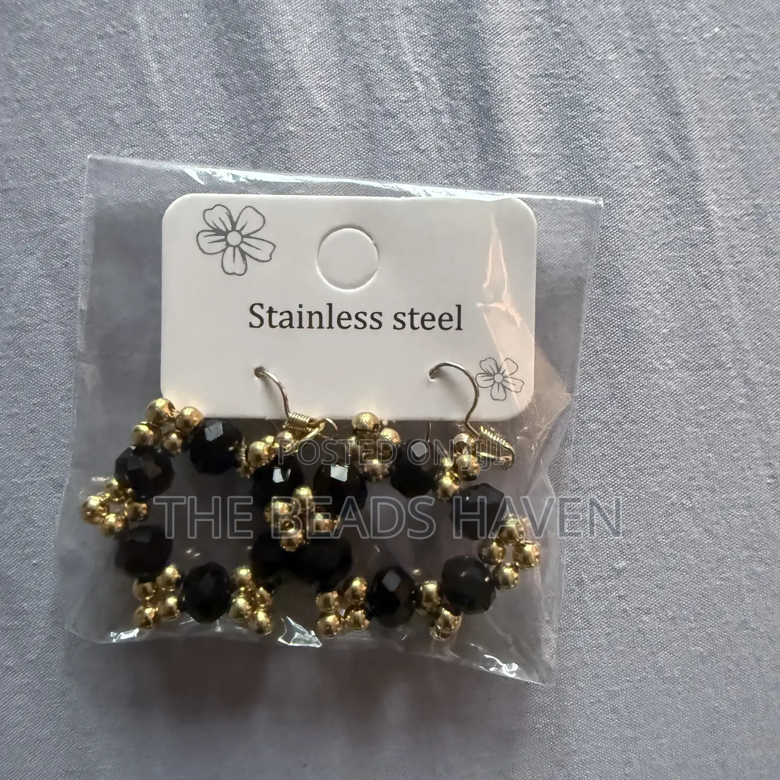 Black Crystal Earrings