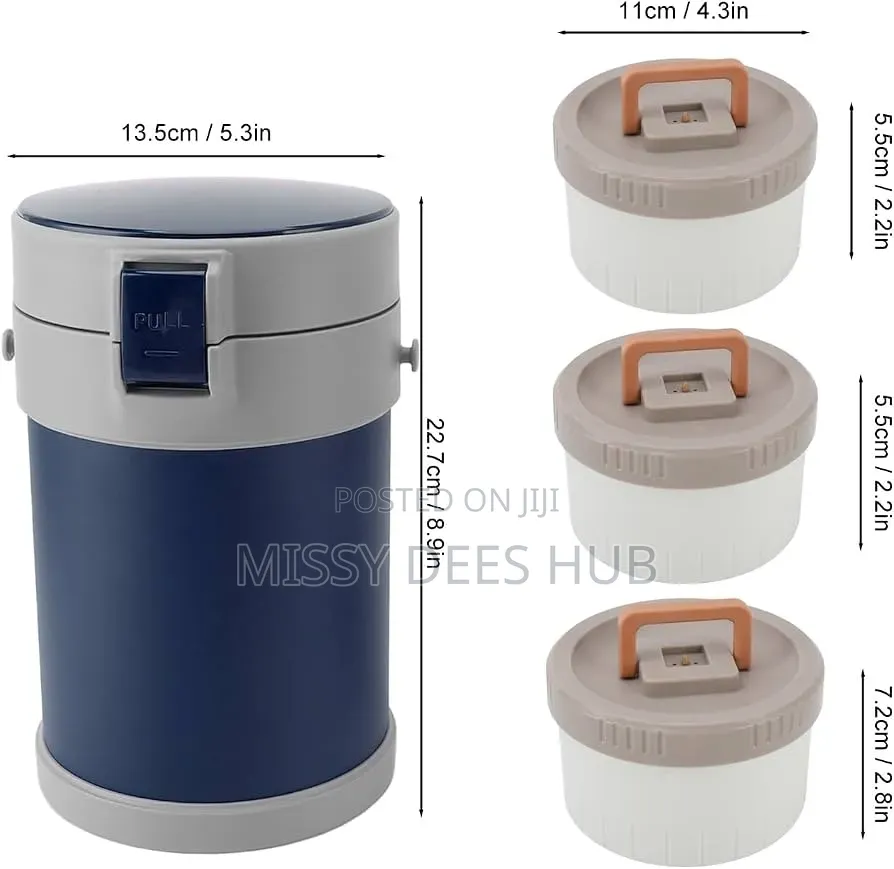 Fulaijia 3 Bowls Insulated Flask ( 2.3L)