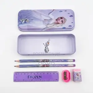 Girls' Cartoon 6-Piece Stationery Set Gift With Pencil Case