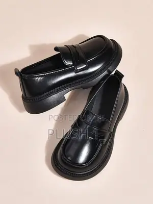 Black Leather Loafers for Toddlers
