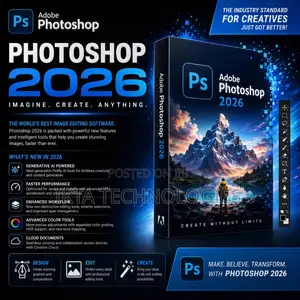 Adobe Photoshop 2026 for Professional Photo Editing Suite | Mac/Win
