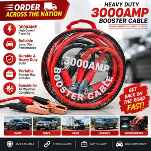 5000A Heavy-Duty Battery Booster Cables