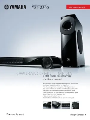 Yamaha YSP-3300 True 7.1-Ch Soundbar Vocal Clarity Heavy Bass Boost