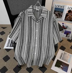 Men’s Mesh Shirt ,Hollow-Out Lace Shirt