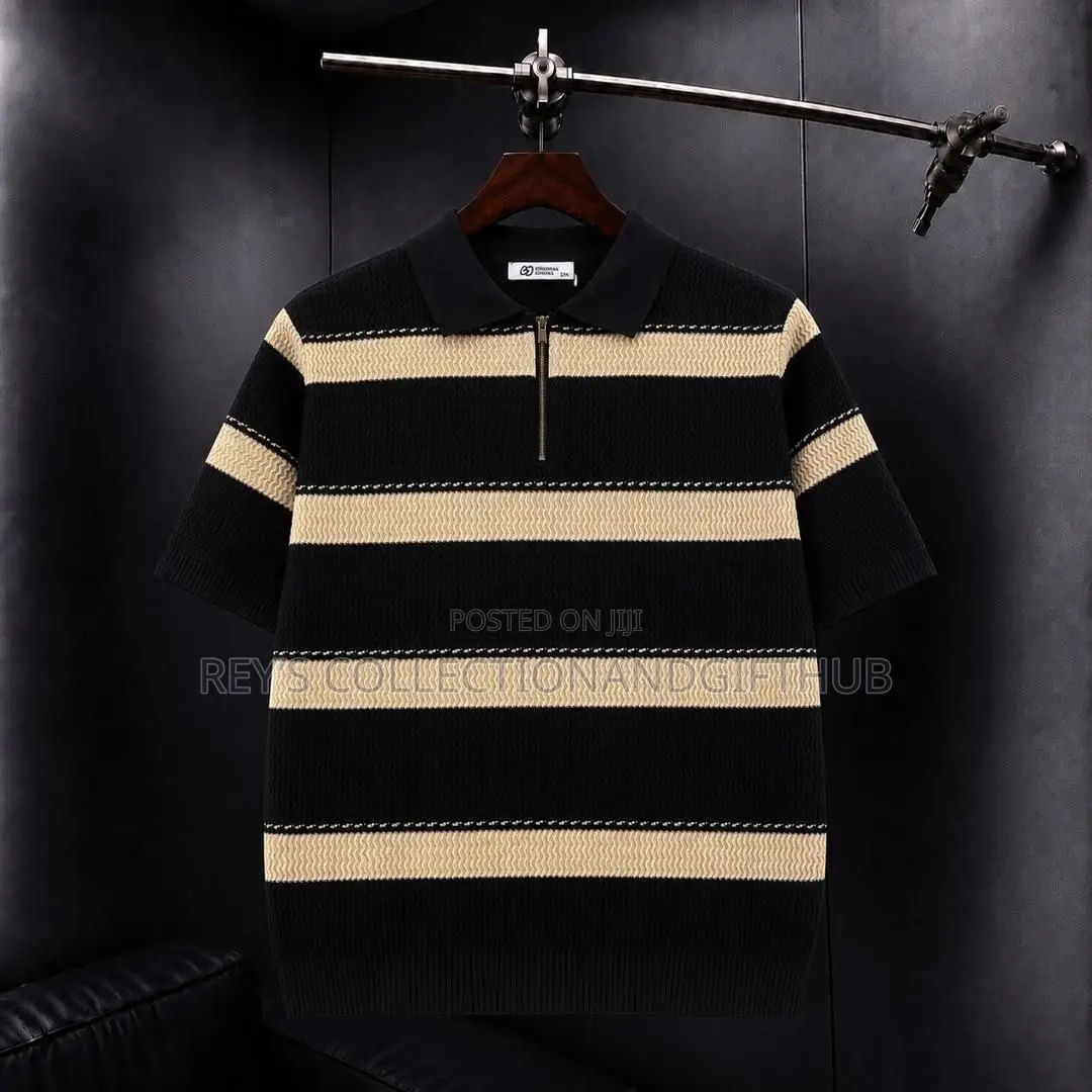 Men’s Quarter-Zip Knitted Polo Shirt