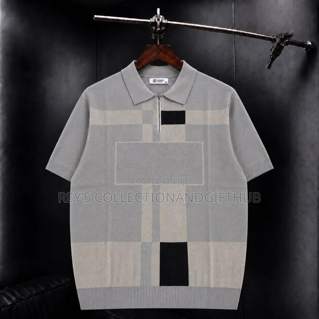 Men’s Quarter-Zip Knitted Polo Shirt