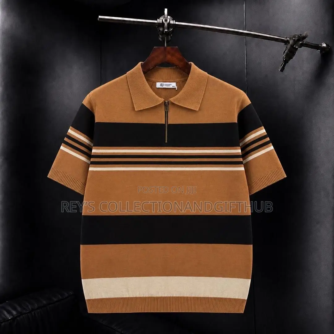 Men’s Quarter-Zip Knitted Polo Shirt