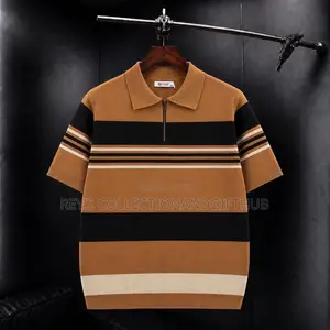 Men’s Quarter-Zip Knitted Polo Shirt
