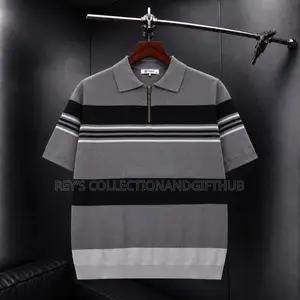 Men’s Quarter-Zip Knitted Polo Shirt