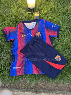 Kids Barcelona Home Jersey Kit