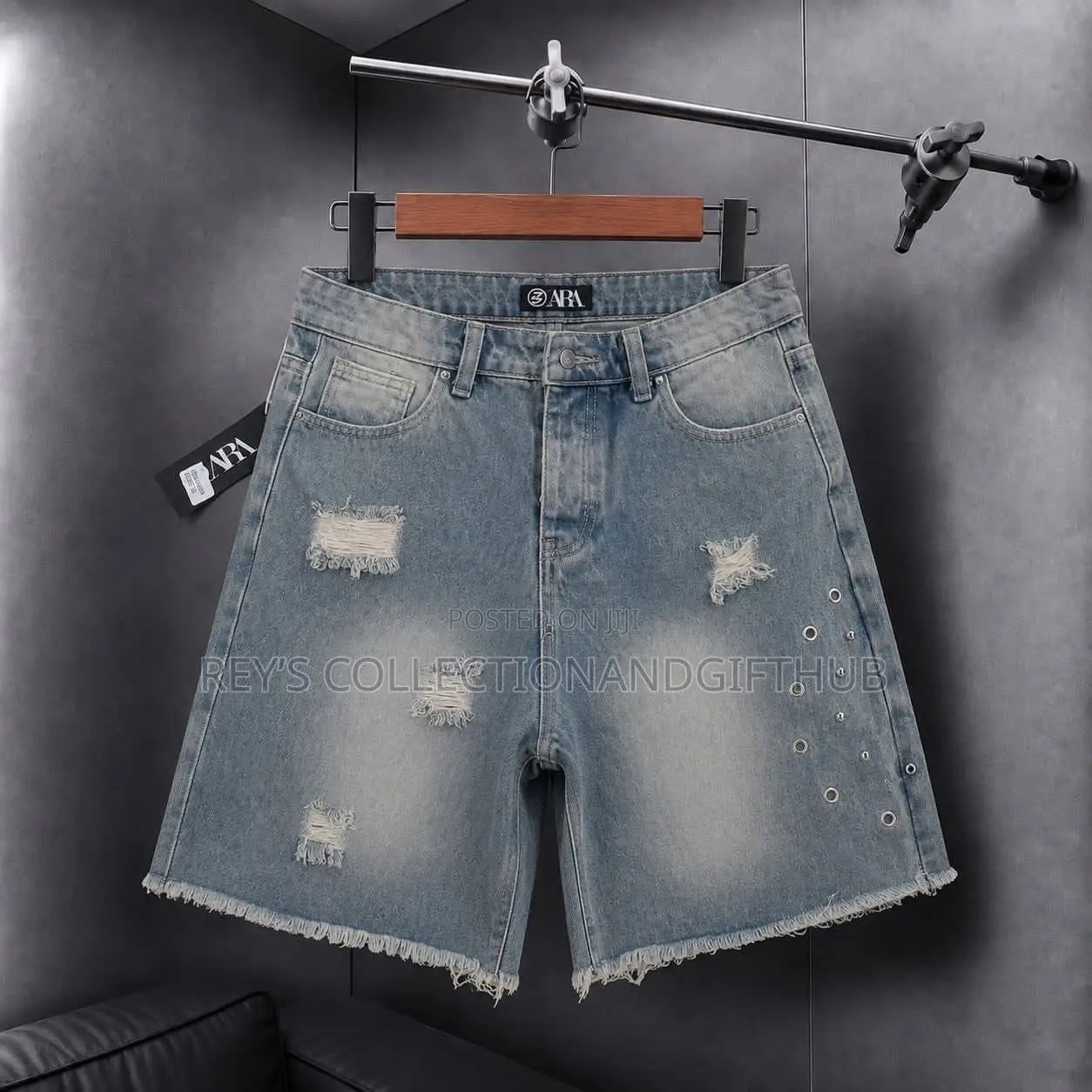 Men’s Premium Casual Raw-Edge Denim Shorts