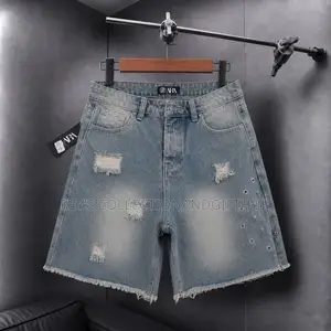 Men’s Premium Casual Raw-Edge Denim Shorts