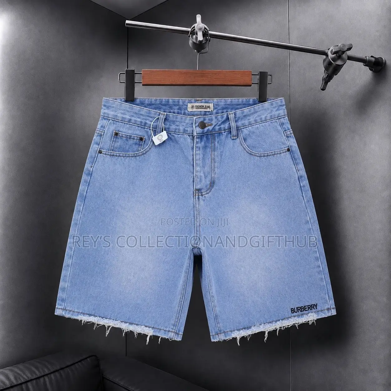 Men’s Premium Casual Raw-Edge Denim Shorts