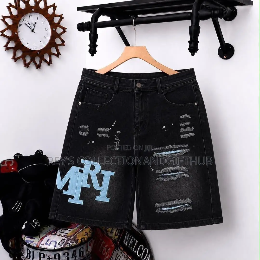 Men’s Premium Casual Raw-Edge Denim Shorts