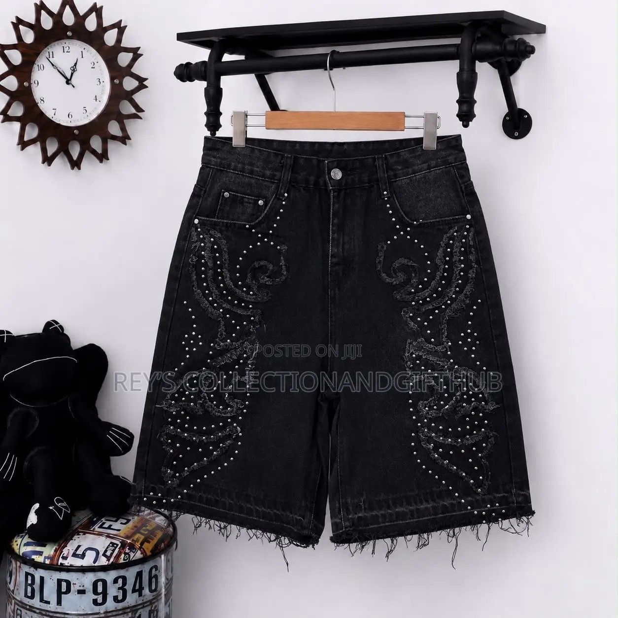 Men’s Premium Casual Raw-Edge Denim Shorts