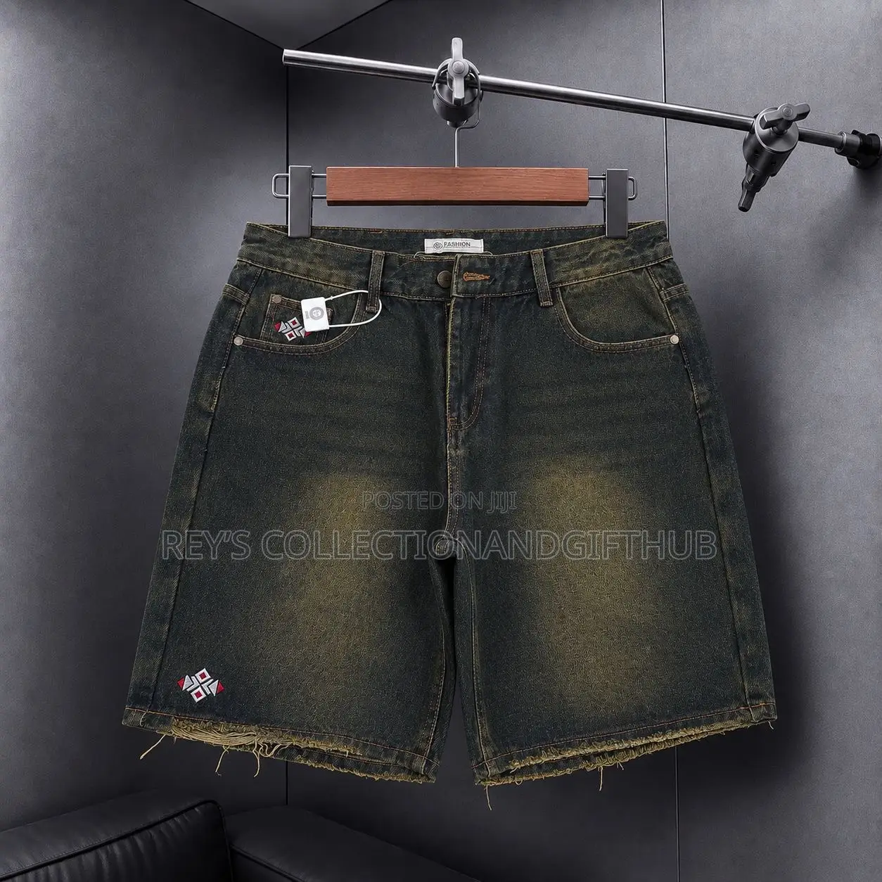 Men’s Premium Casual Raw-Edge Denim Shorts