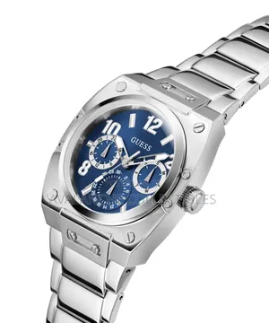 Guess Prodigy Multifunctional Gents Silver Tone Watch 42mm Case Size