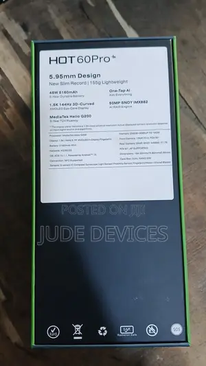 New Infinix Hot 60 Pro+ 256 GB Green