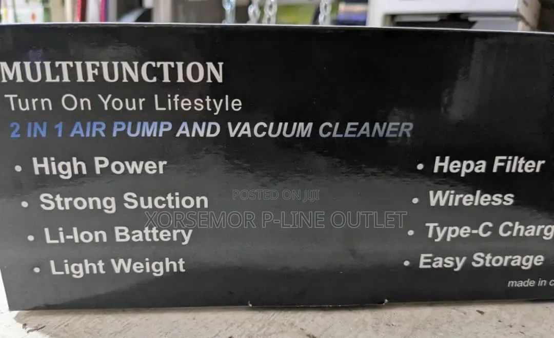 Powerful 2-in-1 Vacuum Cleaner Air Pump, Cordless, Blower