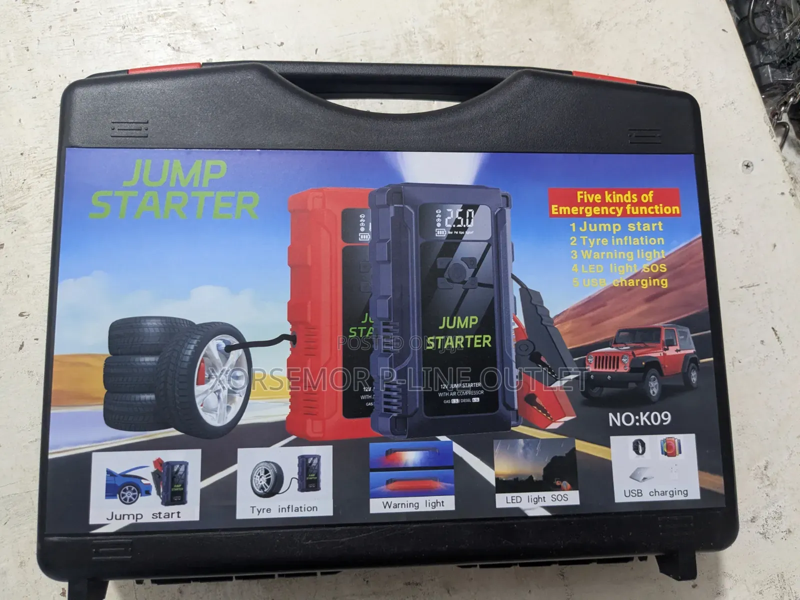 NO:KO9 JUMP STARTER Power Pack, Battery Booster Pack, Power Bank,