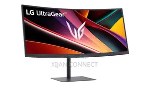 LG 34” UltraGear Curved Gaming Monitor, 240Hz, With Built-in Speaker.