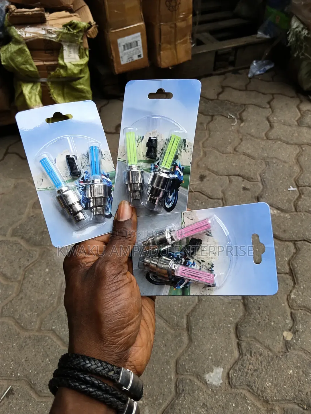 Flash LED Tyre Valve Cover - Full Set