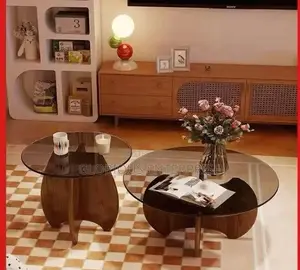 Brown Round Center Table