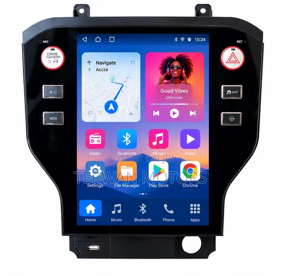 Tesla-Style Android Screen for Ford Mustang 2014 to 2023