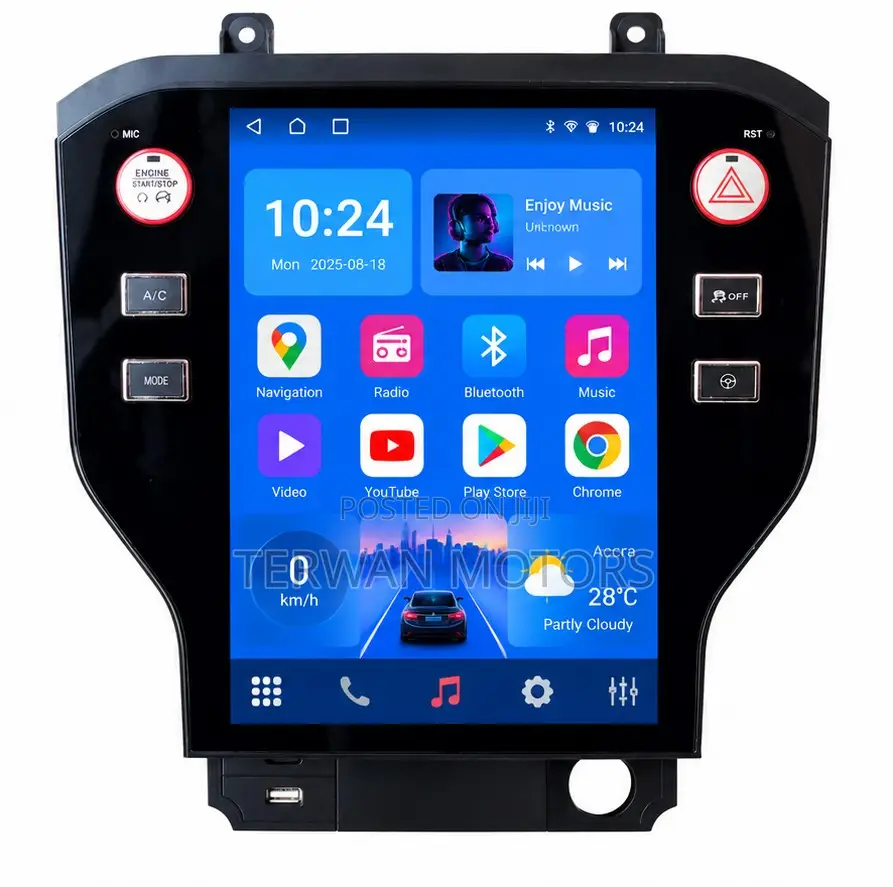 Tesla-Style Android Screen for Ford Mustang 2014 to 2023
