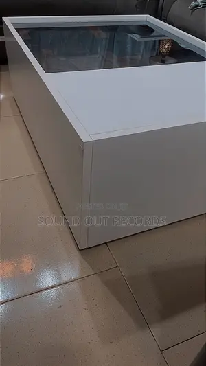 Foreign Wood Top Glass Coffee Table