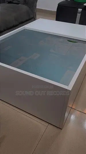 Foreign Wood Top Glass Coffee Table