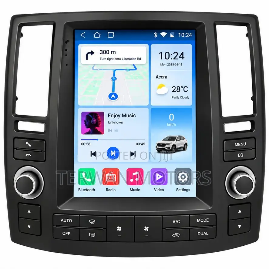 Tesla-Style Android Screen for Infinity FX35 2005 to 2009