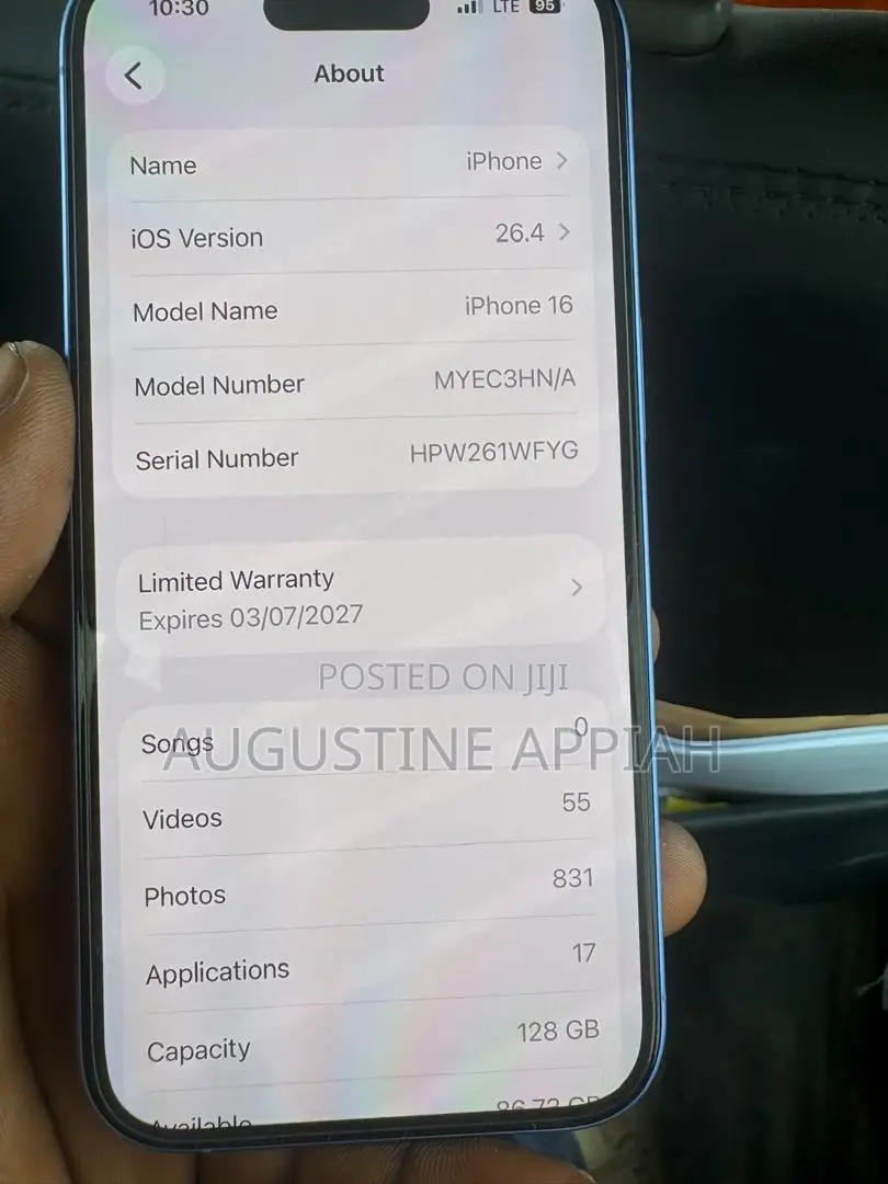 New Apple iPhone 16 128 GB Blue
