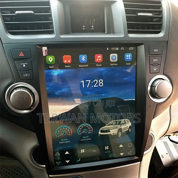 Tesla-Style Android Screen for Toyota Highlander 2009 to 2013