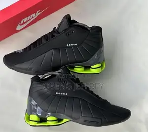 Original Nike Shox BB4 Black, Neon Green
