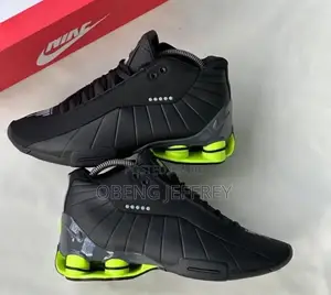 Original Nike Shox BB4 Black, Neon Green