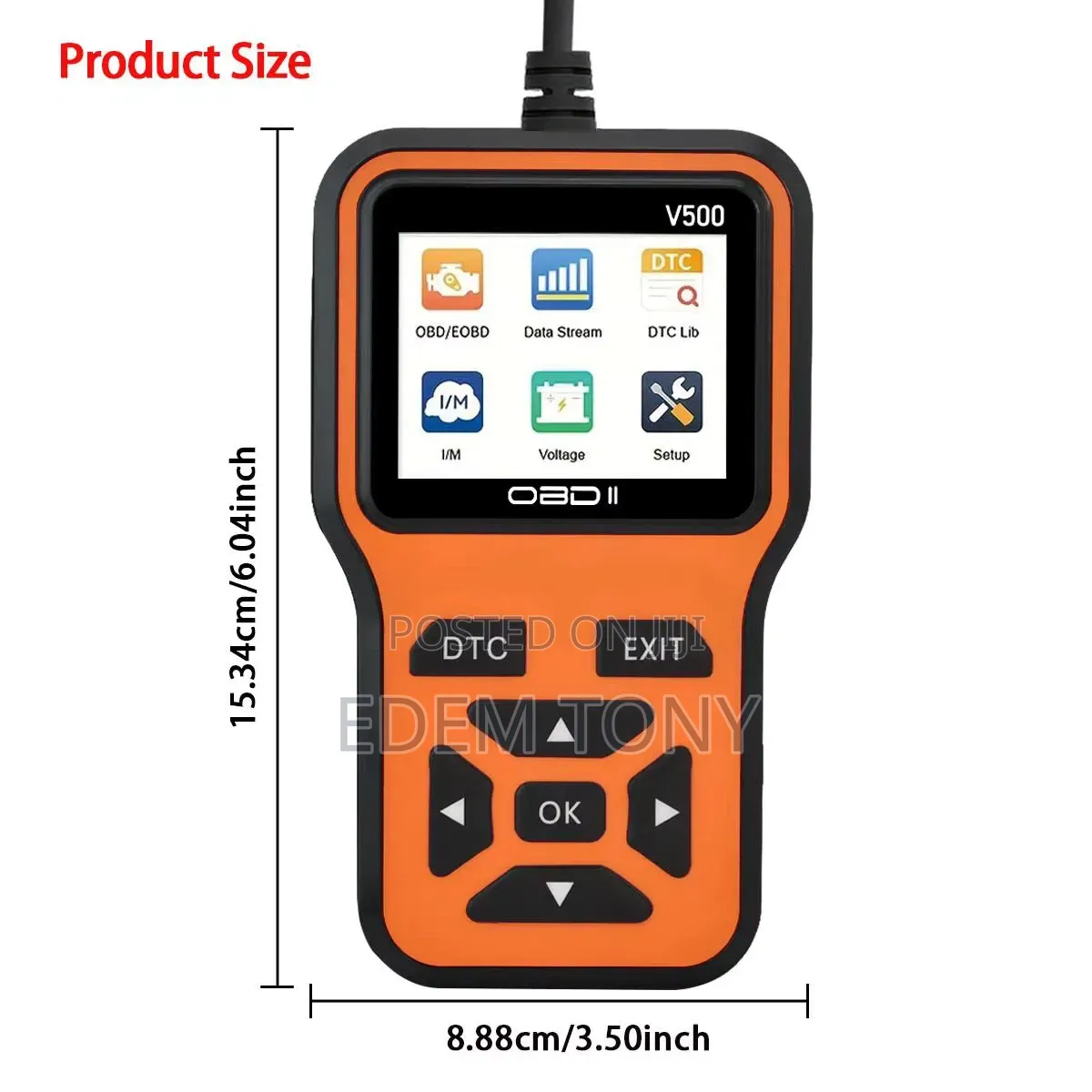 V500 OBD2 Scanner Diagnostic Tool,Code Reader Battery Voltage Tester