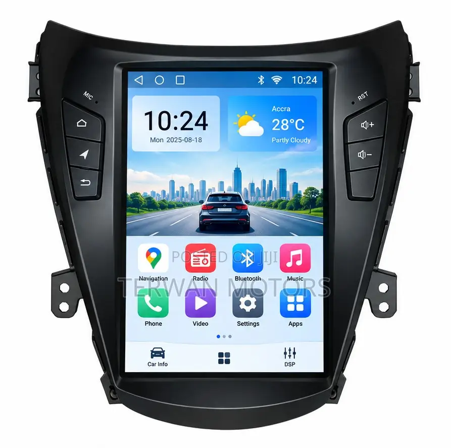 Tesla-Style Android Screen for Hyundai Elantra 2011 to 2013