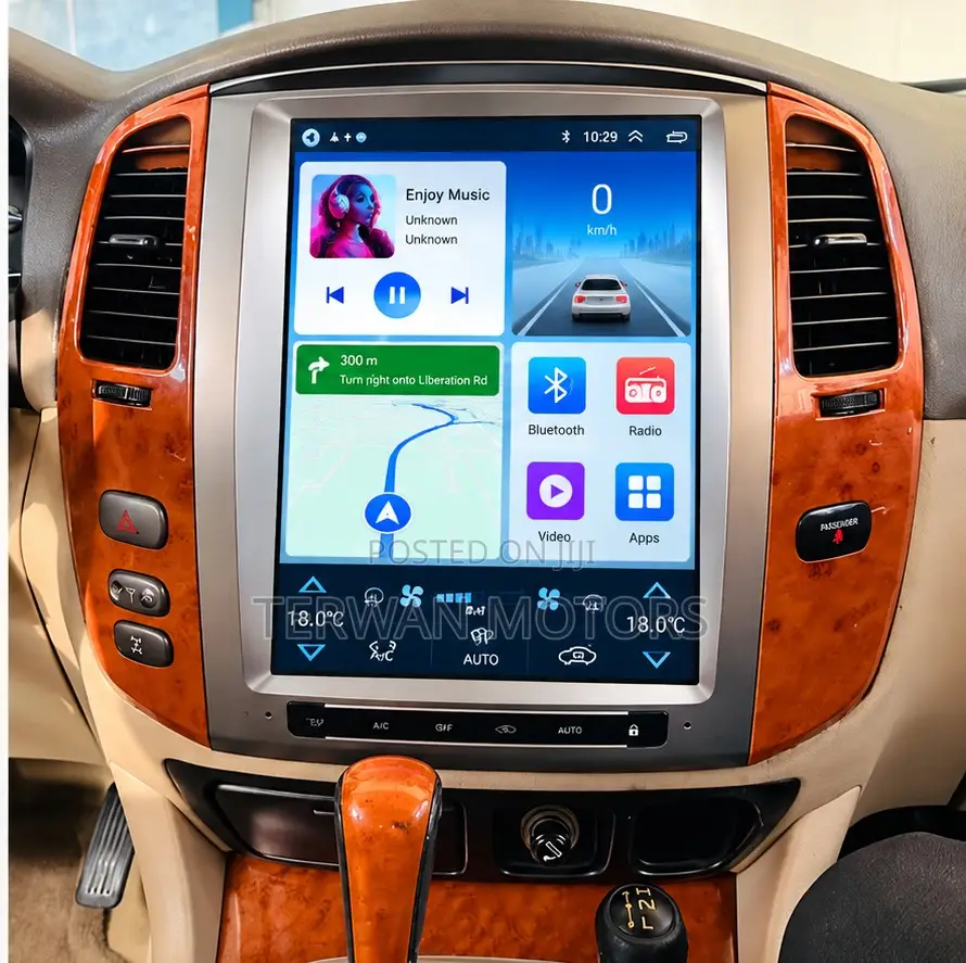 Tesla-Style Android Screen for Toyota Land Cruiser 100
