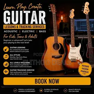 Acoustic, Electric and Bass Guitar Lessons