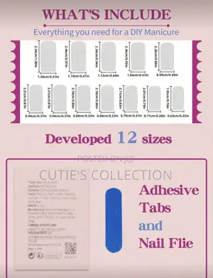 24-PCS Press-on Nails With Heart Shaped + Adhesive Tape +Nail Glue