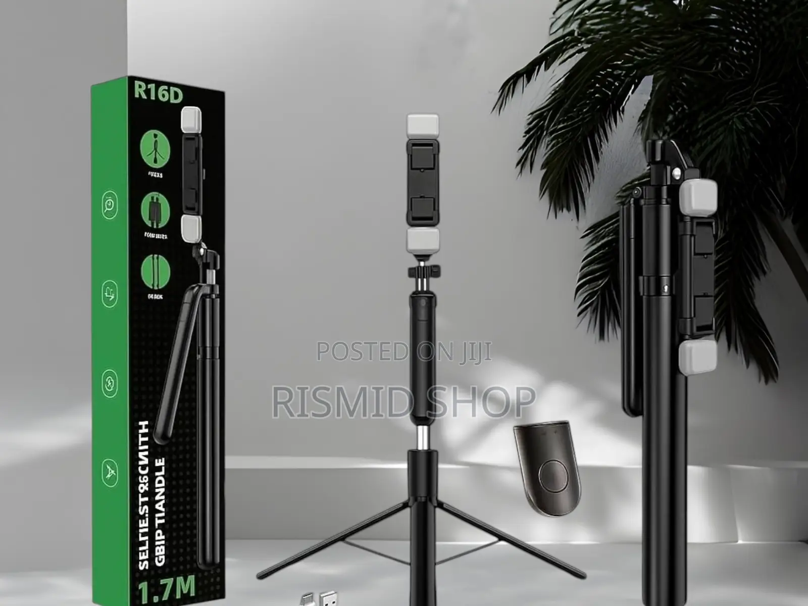 R16d Foldable Bluetooth Selfie Stick Phone Stand