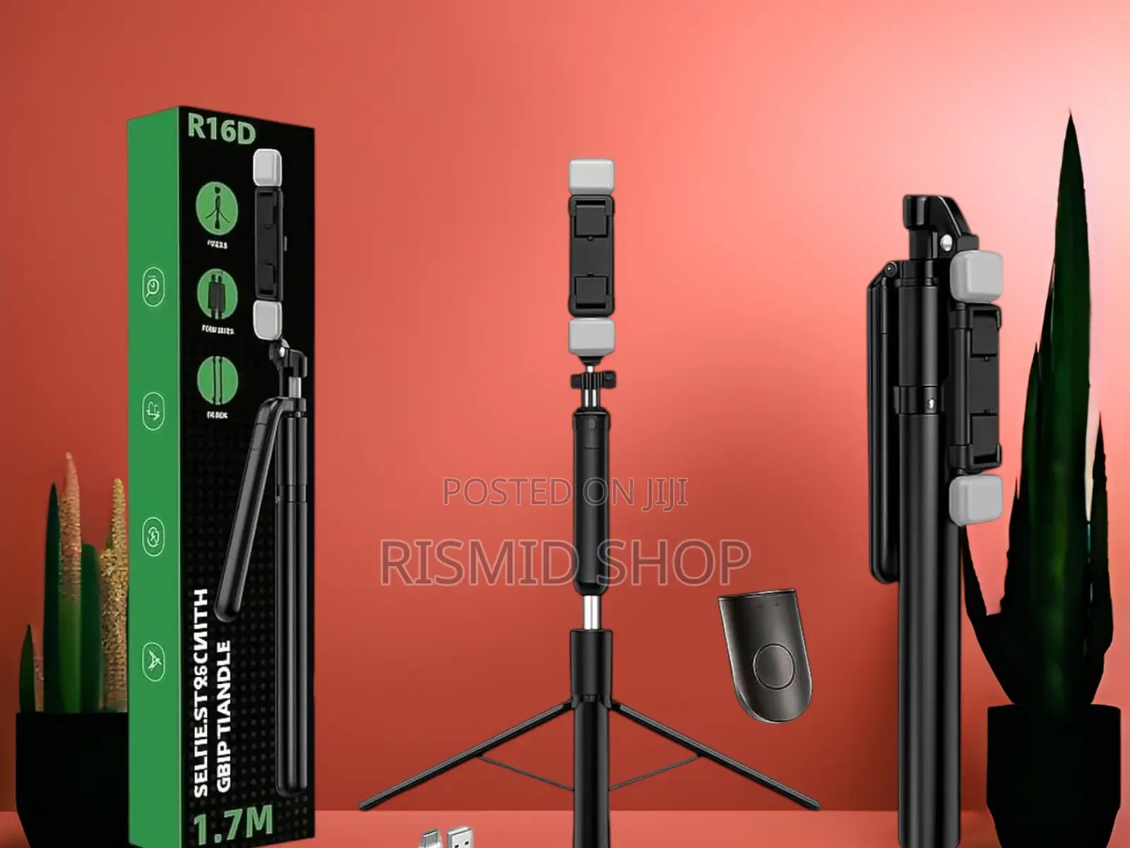 R16d Long-Reach Selfie Stick With Tripod Base