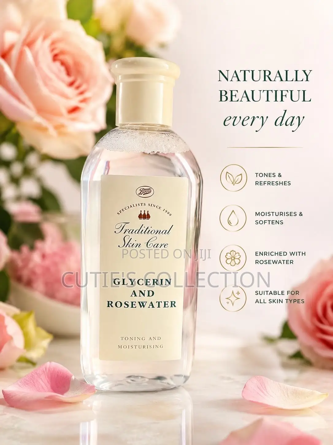 Traditional Glycerin and Rosewater Hydrating Refreshing Skin Toner