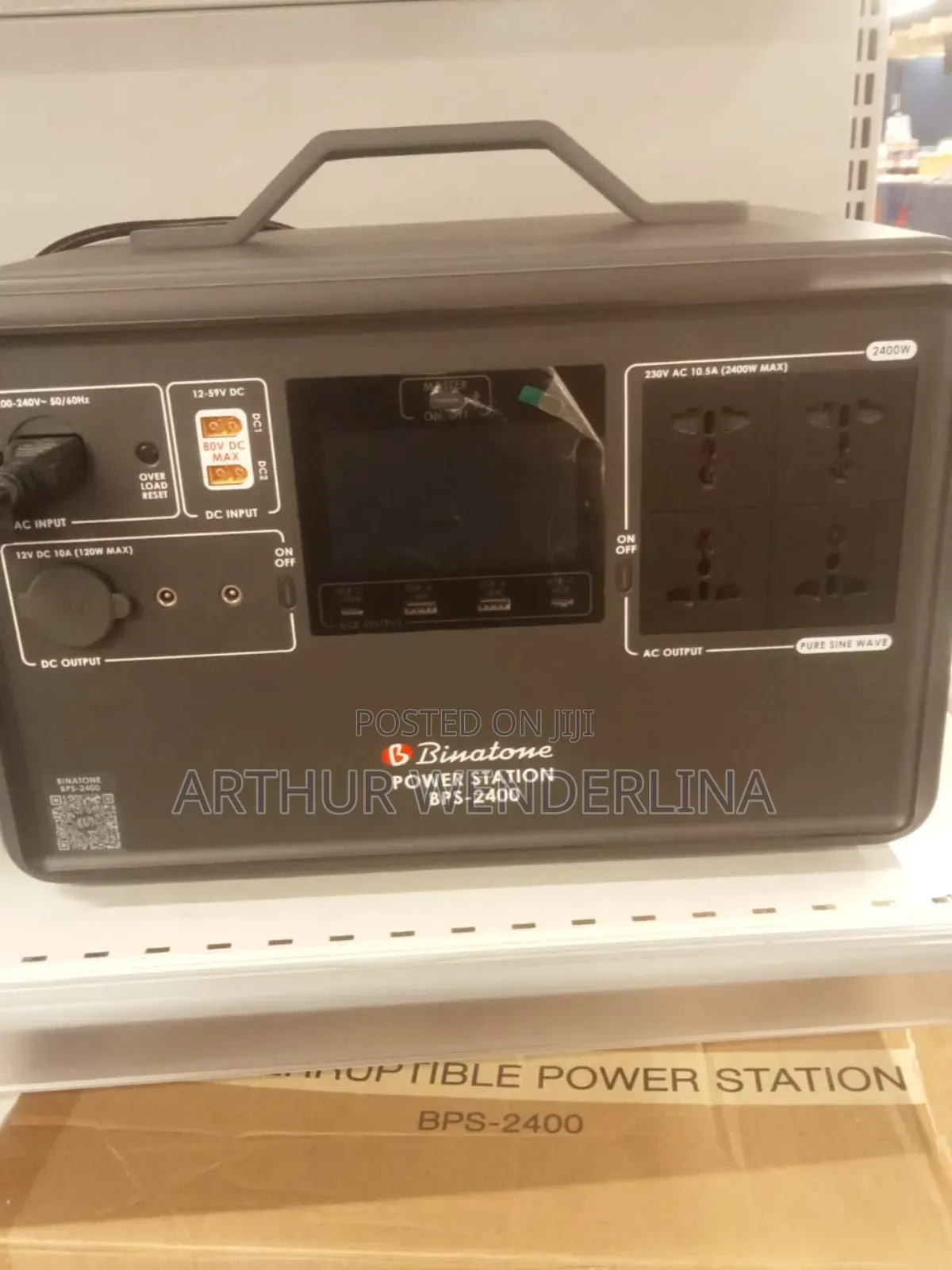 Binatone Portable Plug Play Power Station Pro With Solar Charging .