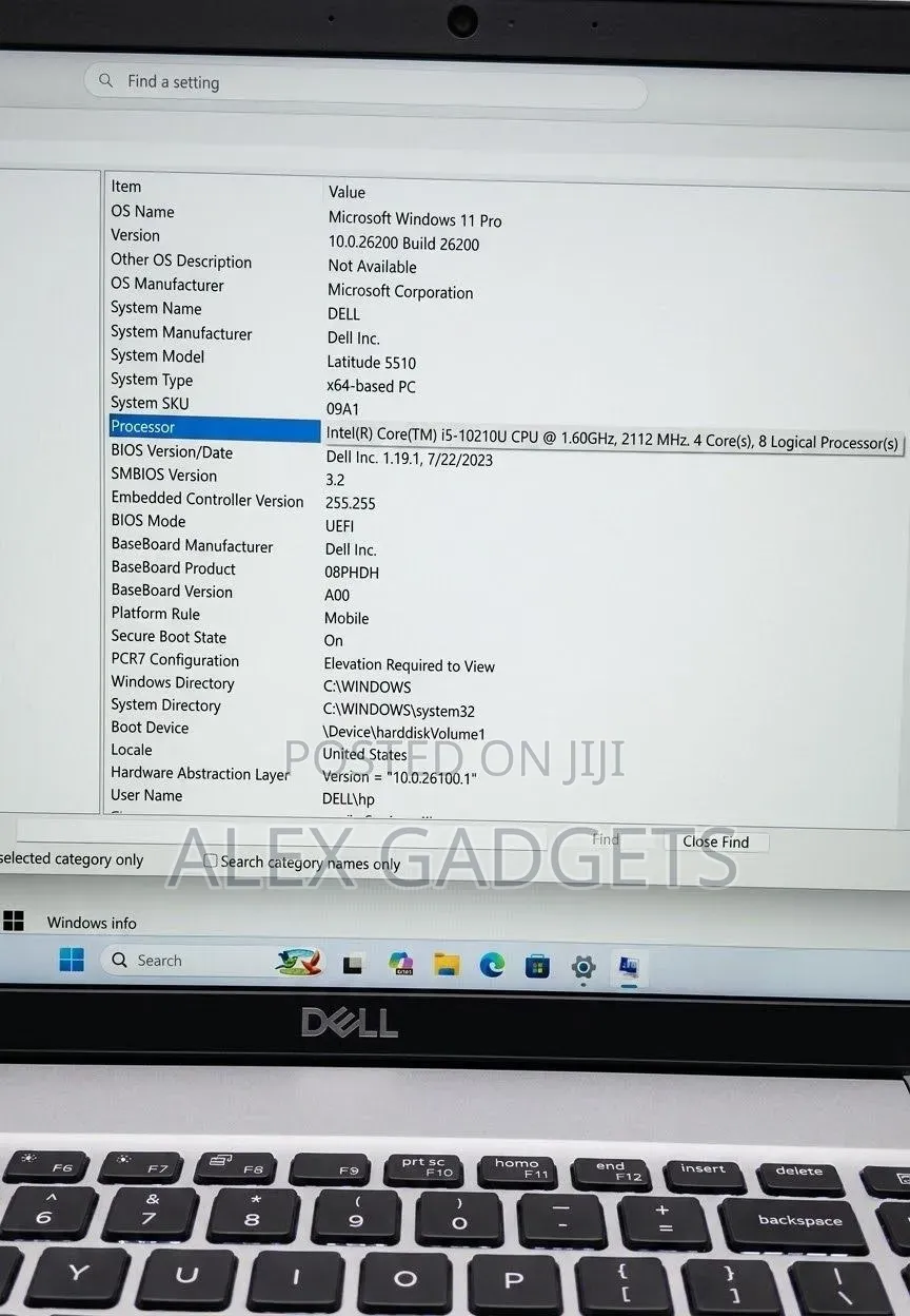 Laptop Dell Latitude 5510 8GB Intel Core i5 SSD 256GB