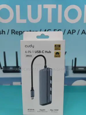 Cudy 6-in-1 USB-C Hub With Gigabit Ethernet Port