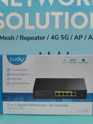 Cudy 2-in-1 Gigabit VPN Router / AP Controller With 4 PoE+ Ports