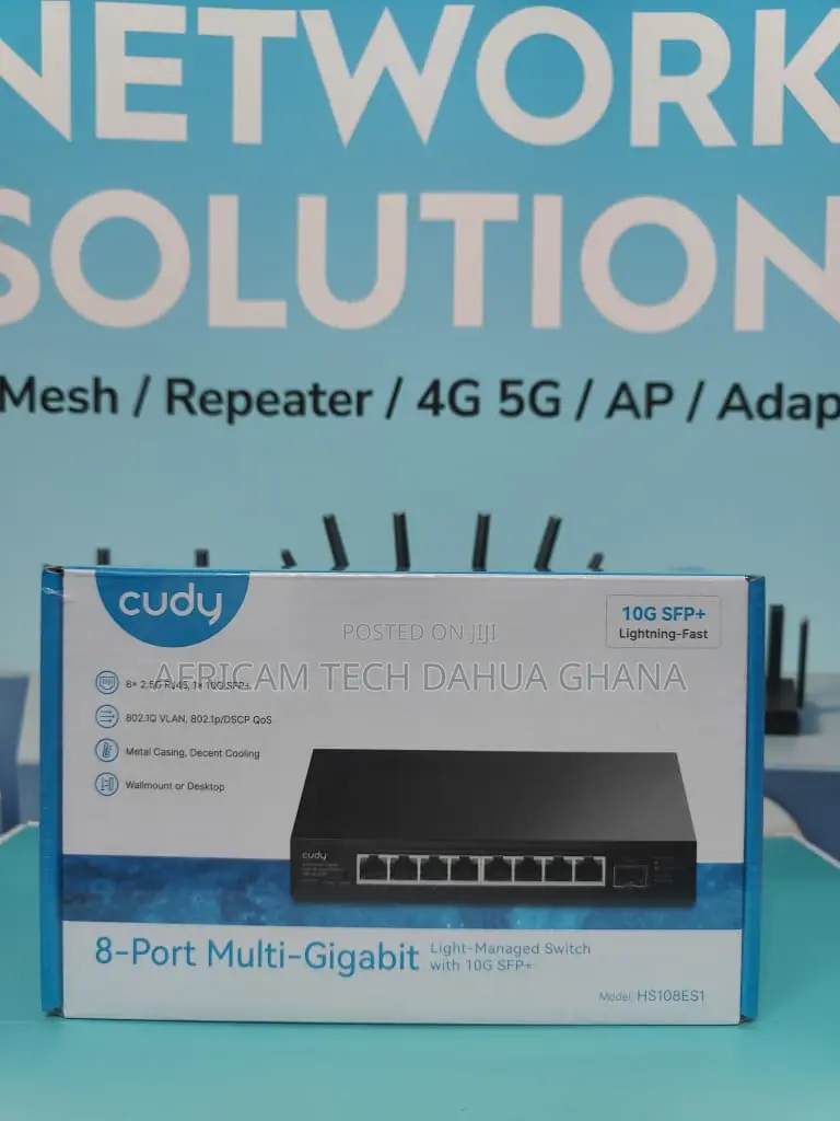 Cudy 8-Port Multi-Gigabit Easy-Managed Switch With 10G SFP+