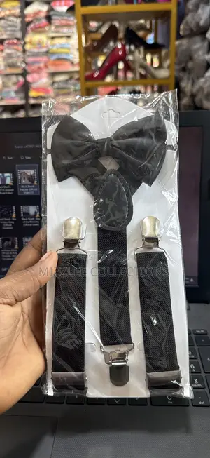 Kids Suspender With Bow Tie